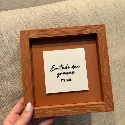 Quadro Decorativo "Em Tudo Dai Graças"
