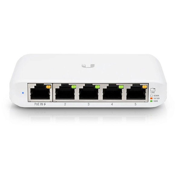 Switch 05P Gigabit Ubiquiti USW-FLEX-MINI-5 UNIFI PoE 2.5W KIT C/5