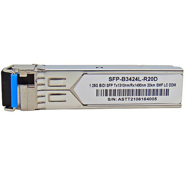 SFP 1.25G 20km BiDi LC DDM TX1310-RX1490NM B3424L-R20D