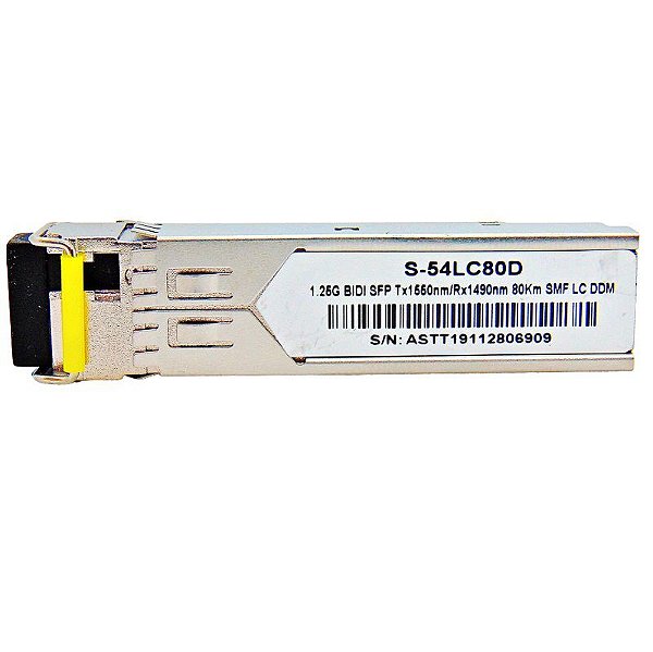 SFP 1.25G 80KM BiDi LC DDM TX1550NM/RX1490NM S-54LC80D