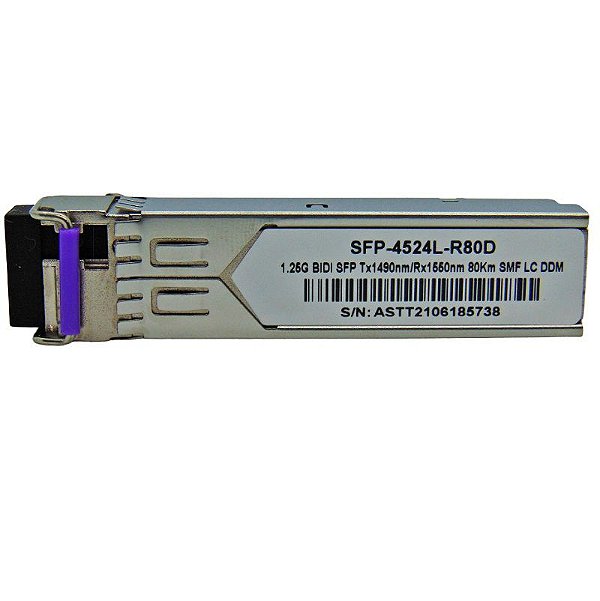 SFP 1.25G 80KM BiDi LC DDM TX1490-RX1550NM 4524L-R80D
