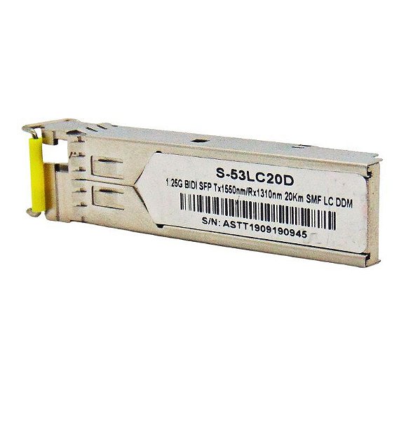 SFP 1.25G 20KM BiDi LC DDM TX1550NM/RX1310NM S-53LC20D