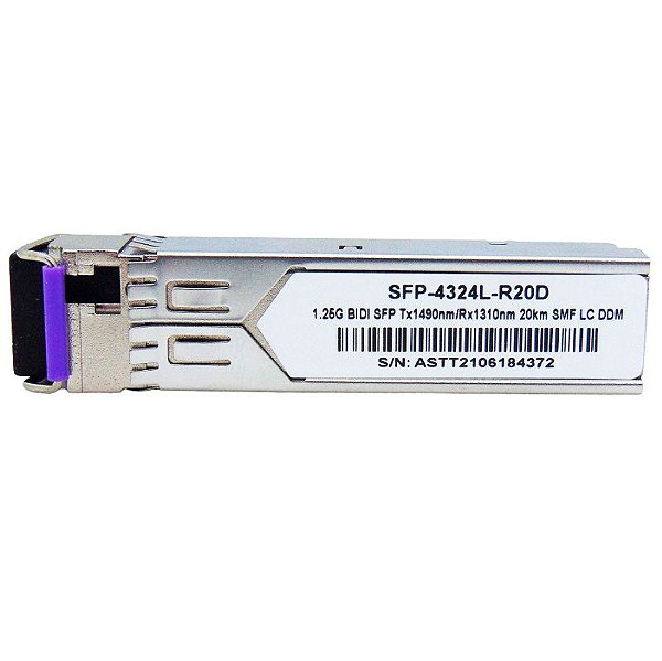 SFP 1.25G 20KM BiDi LC DDM TX1490-RX1310NM 4324L-R20D