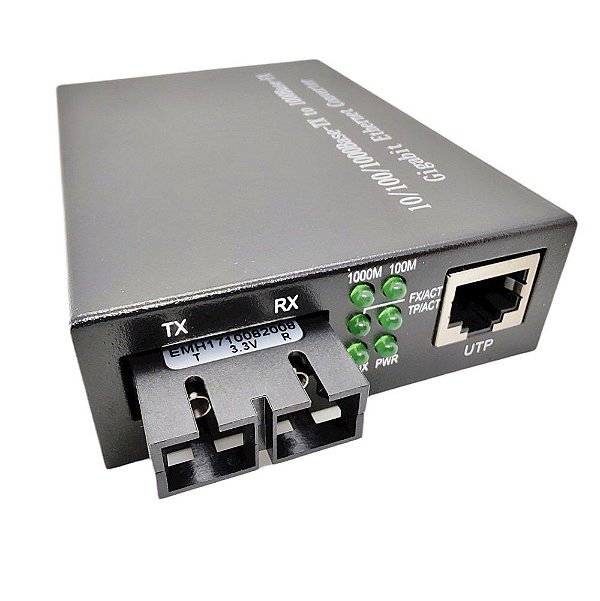 Conversor de Mídia 80km 10/100/1000M HL-2211S-80 Dual Fiber