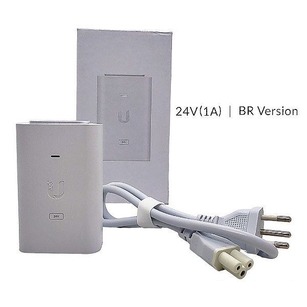 Ubiquiti PoE-24-24W-WH-BR PoE Injector 24VDC 24W 1AMP Fonte