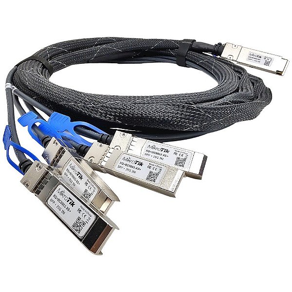 Cabo Divisor Mikrotik QSFP+ 40G/100G XQ+BC0003-XS+ 3 Mestros