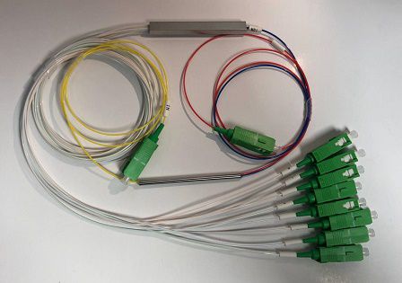 Splitter Hibrido 1x2 FBT 10-90% + 1x9 SC-APC PLC