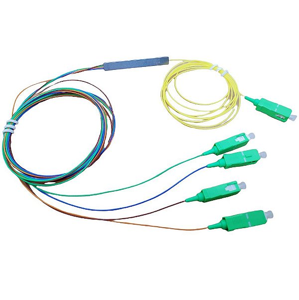 Splitter 1x4 0.9MM 1.5M SM SC-APC PLC Color