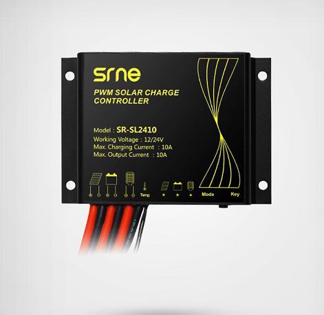 Controlador Solar PWM 10A 12V/24V SR-SL10A SR-SL2410