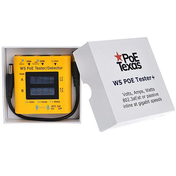 PoE Tester/Detector LCD Passivo DC 6V A 56V WS PoE Tester+