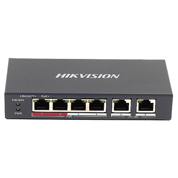 Switch Hub Hikvision 04P 10/100Mbps PoE DS-3E0106P-E/M