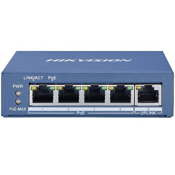 Switch Hub Hikvision 04P 10/100/1000Mbps PoE DS-3E0505P-E/M