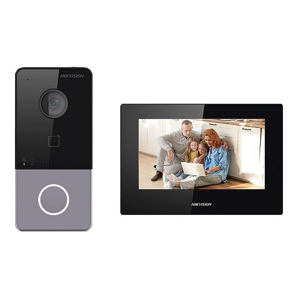 Kit Interfone IP com Video Hikvision DS-KIS605-P