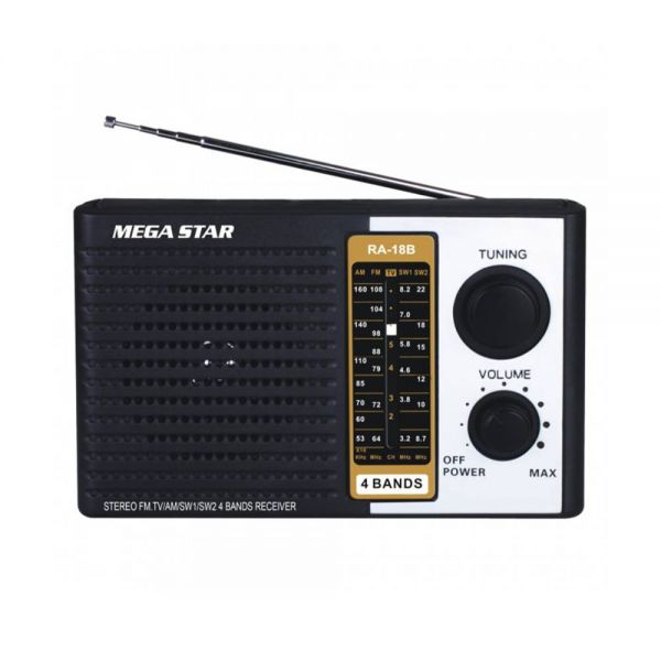 Rádio Mega Star Ra18B Am/Fm 4 Bandas