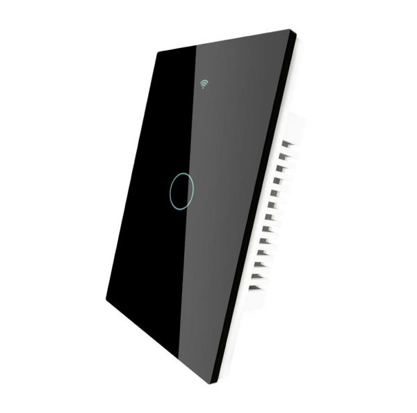 Interruptor De Luz Inteligente Moes Ws-Us1-Rfb-N Wi-Fi Rf 1 Botão - Preto