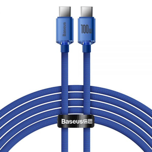 Cabo Usb-C A Lightning Baseus Cajy000303 Crystal Shine 20 W - Blue 2 Metros
