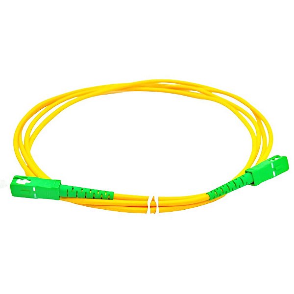 Cabo de Fibra Óptica SC-APC para SC-APC Single Mode 3 mm - 5 Metros