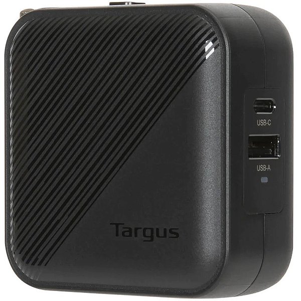 Carregador de Parede Targus APA803GL GaN 65 W USB-A + USB-C - Preto