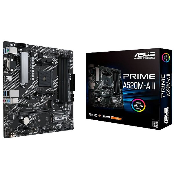 Placa Mãe Asus Prime A520M-A II AM4 DDR4