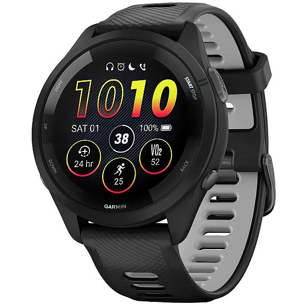 Relógio Smartwatch Garmin Forerunner 265 - Black/Powder Gray (010-02810-00)