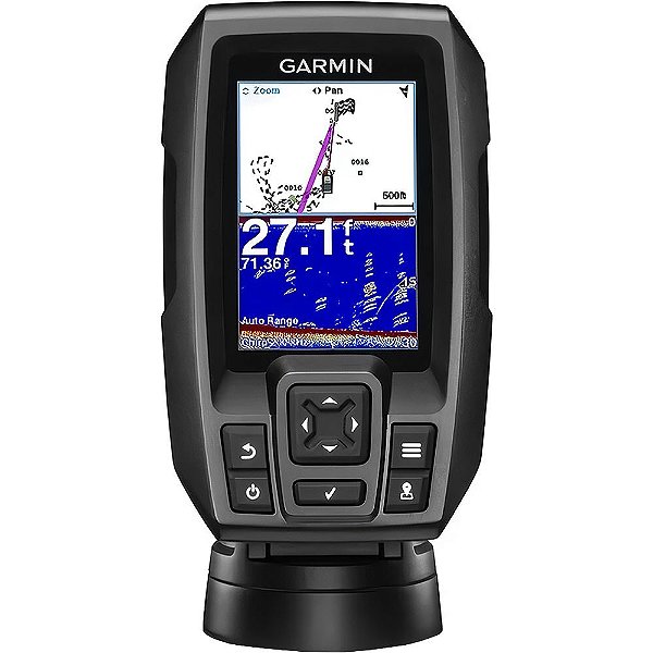 GPS Garmin Striker 4 + Transdutor de Feixe Duplo - Preto (010-01550-01)