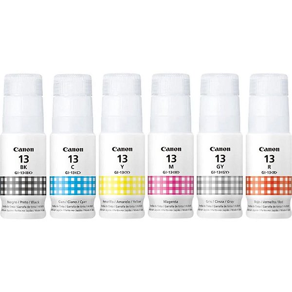Kit Frasco de Tinta Canon GI-13 - 6 unidades