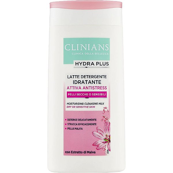 Leite de Limpeza Clinians Hydra Plus Attiva Antistress - 200mL