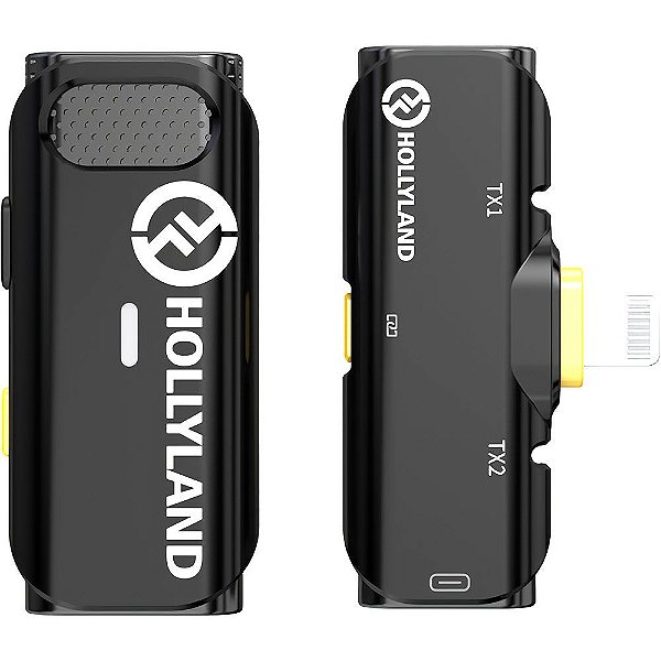 Microfone Sem Fio Hollyland Lark C1 Solo Lightning - Preto