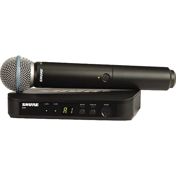 Microfone Sem fio Shure BLX24/B58-J10 - Preto