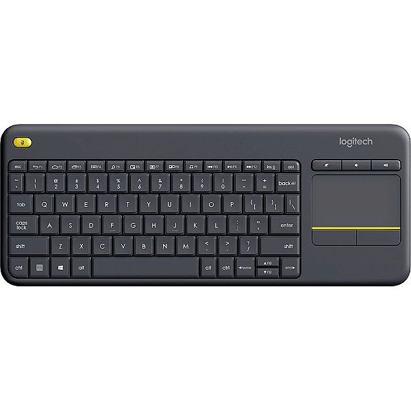 Teclado Sem fio Logitech K400 Plus com Touchpad - Preto (Espanhol)