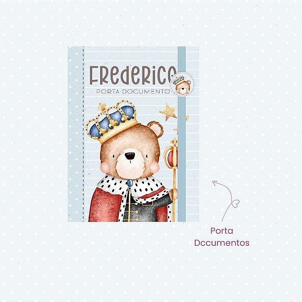 Porta Documentos - Urso Rei