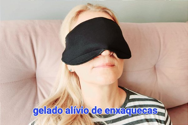 Suporte em Neoprene com Bolsa Térmica Facial com gel- Alívio para enxaquecas!