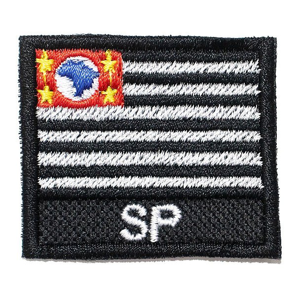 Patch Bordado Bandeira do Estado de São Paulo 4x4,5cm