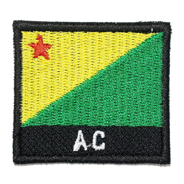 Patch Bordado Bandeira do Estado do Acre 4x4,5cm