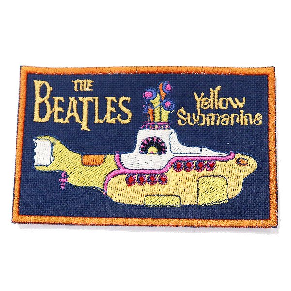 Patch Bordado Banda The Beatles Yellow Submarine 10x6cm