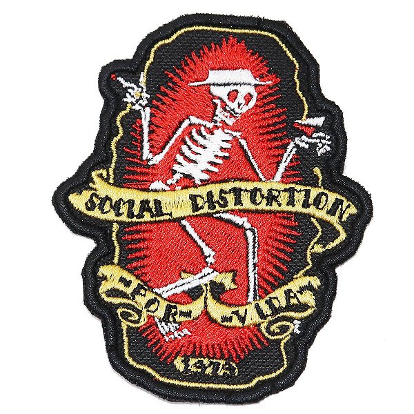 Patch Bordado Banda Social Distortion 9x8cm