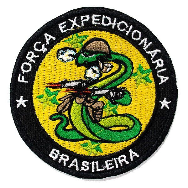 Patch Bordado Militar FEB - Força Expedicionária Brasileira 8x8cm