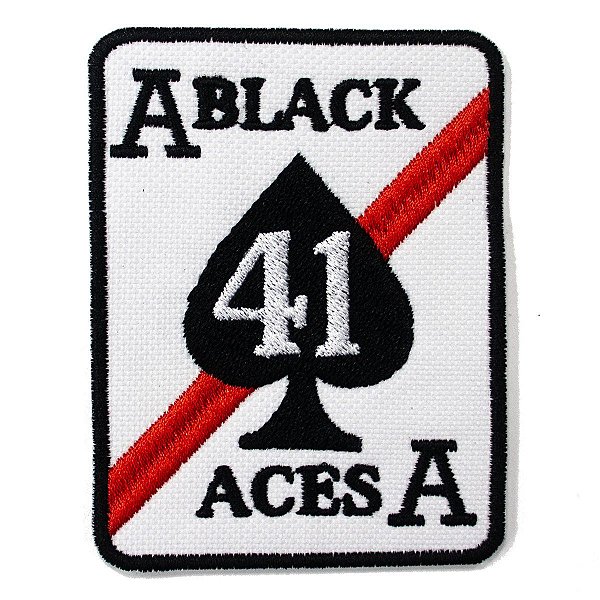 Patch Bordado Militar Black Aces 8,5x7cm