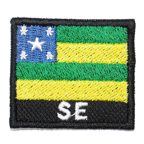 Patch Bordado Bandeira do Estado de Sergipe 4x4,5cm