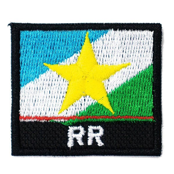 Patch Bordado Bandeira do Estado de Roraima 4x4,5cm