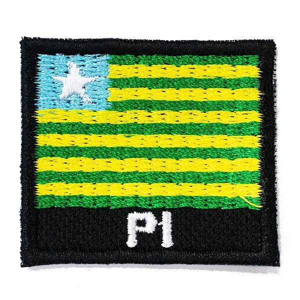 Patch Bordado Bandeira do Estado do Piau­í 4x4,5cm