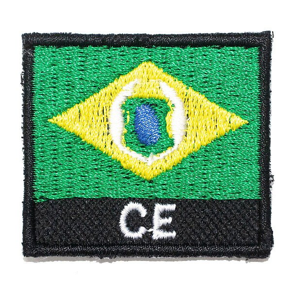 Patch Bordado Bandeira do Estado do Ceará 4x4,5cm