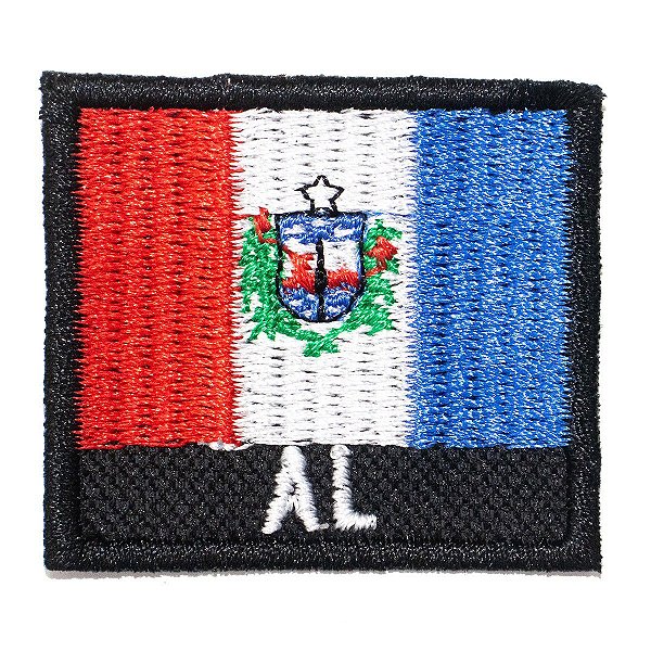 Patch Bordado Bandeira do Estado de Alagoas 4x4,5cm