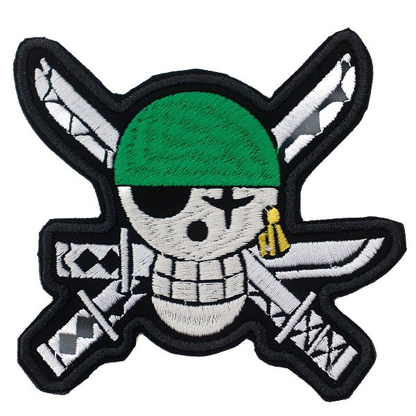 Patch Bordado Cartoon Zoro - One Piece 12x9cm