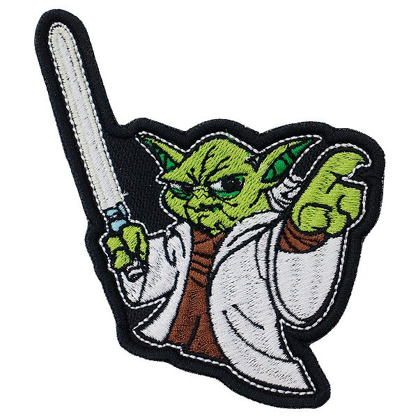 Patch Bordado Cartoon Yoda 9x9cm