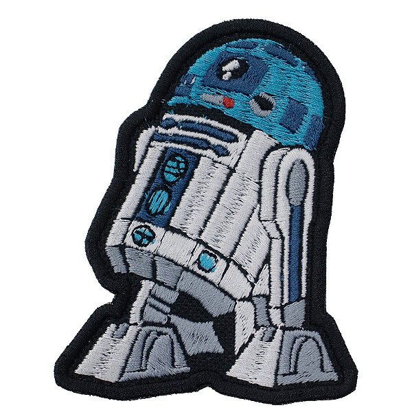 Patch Bordado Cartoon R2D2 9x7cm