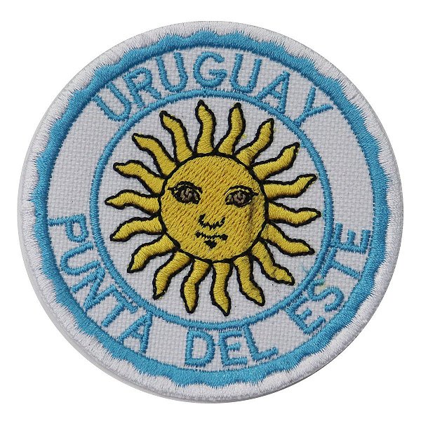 Patch Bordado Rota Uruguay Punta del Este 8x8cm