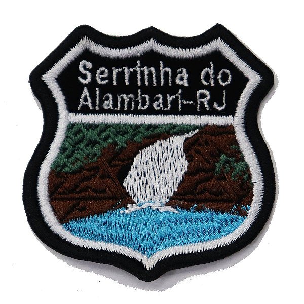 Patch Bordado Rota Serrinha do Alambari - RJ 6x6cm