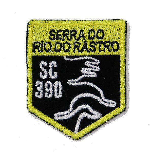 Patch Bordado Rota Corvo Branco - SC 370 6x6cm