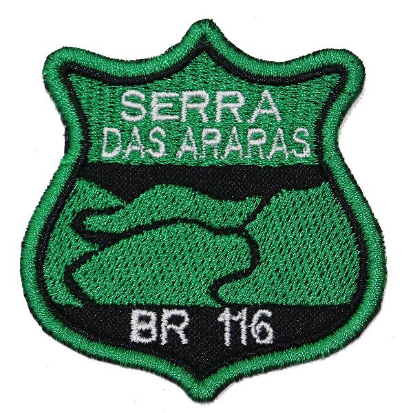 Patch Bordado Rota Serra das Araras - BR 116 6x6cm